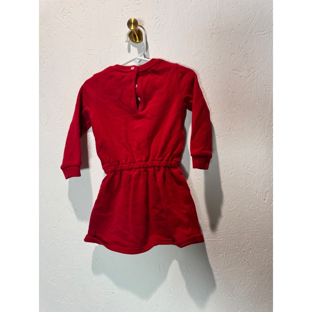 Polo Ralph Lauren Kids Red Fleece Polo Bear Dress Long Sleeve 18M - Picture 4 of 5